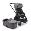 Bugaboo Dragonfly wózek 2w1 głęboko-spacerowy rama Black/Grey Melange-Grey Melange