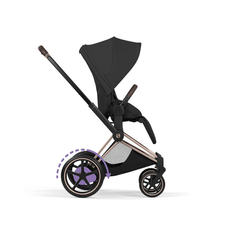 Cybex e-Priam 5.0 Rosegold Sepia Black wózek 2w1 głęboko-spacerowy