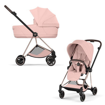 Cybex Mios 4.0 Style Rosegold Peach Pink zestaw 3w1 z fotelikiem Cloud T i-Size