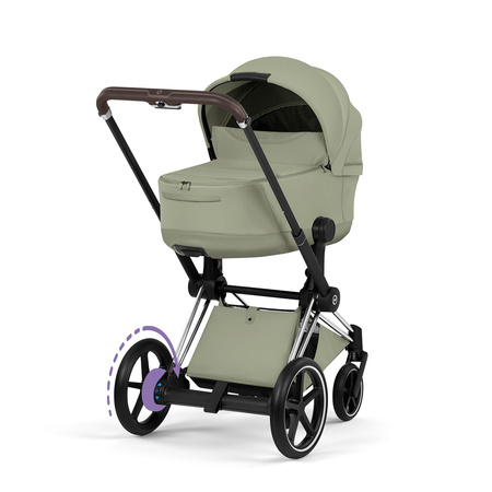 Cybex e-Priam 5.0 Chrome Brown Sage Green wózek 2w1 głęboko-spacerowy