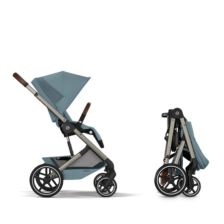 Cybex Balios S Lux 2026 ze składaną gondolą Stormy Blue wózek 2w1 głęboko-spacerowy