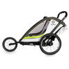 Hamax Breeze One White/Green przyczepka rowerowa z zestawem do biegania