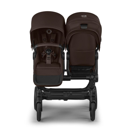 Bugaboo Donkey6 Twin Black/Cocoa Brown wózek 2w1 dla bliźniąt