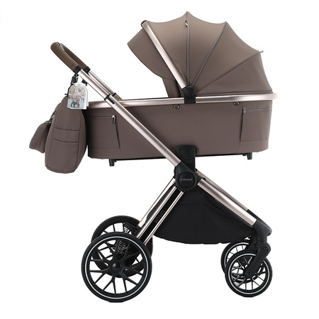 Adamex Spark Champagne Fango wózek 2w1 głęboko-spacerowy