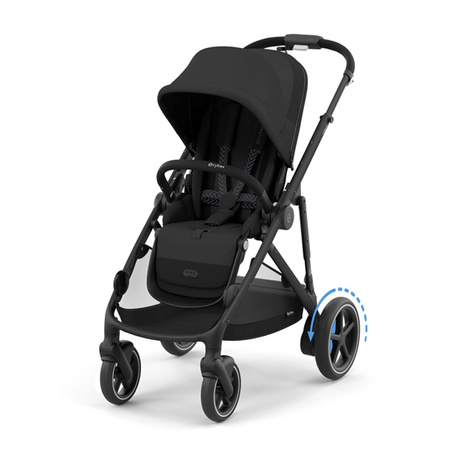 Cybex e-Gazelle S Moon Black zestaw 4w1 z dodatkowym siedziskiem i gondolą