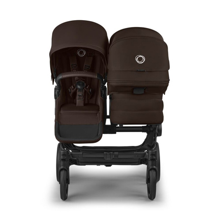 Bugaboo Donkey6 Duo Black/Cocoa Brown wózek 2w1 dla dwójki dzieci w różnym wieku