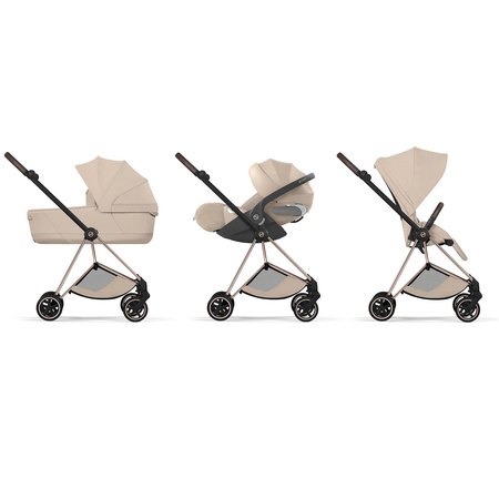 Cybex Mios 4.0 Style Rosegold Cozy Beige zestaw 3w1 z fotelikiem Cloud T i-Size