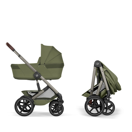 Cybex Talos S Lux 2026 ze składaną gondolą wózek 2w1 głęboko-spacerowy Moss Green