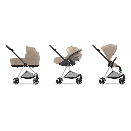 Cybex Mios Cozy Beige zestaw 3w1 z fotelikiem Cloud T Plus