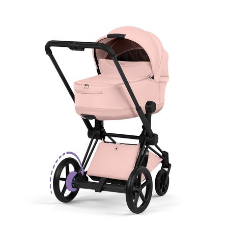 Cybex e-Priam 5.0 Matt Black Peach Pink zestaw 3w1 z fotelikiem Cloud T i-Size