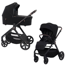 Espiro Only 2025 Stylish Black wózek głęboko-spacerowy 2w1