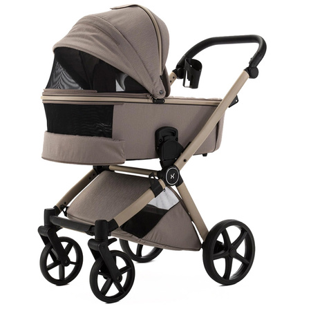 Adamex Alfa Natura Cappuccino wózek 2w1 głęboko-spacerowy