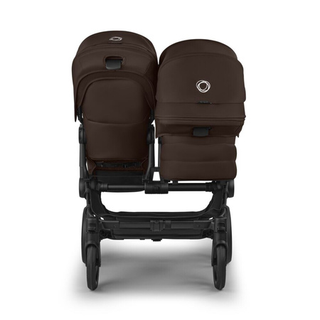 Bugaboo Donkey6 Duo Black/Cocoa Brown wózek 2w1 dla dwójki dzieci w różnym wieku