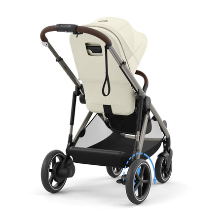 Cybex e-Gazelle S Seashell Beige zestaw 3w1 z dodatkowym siedziskiem