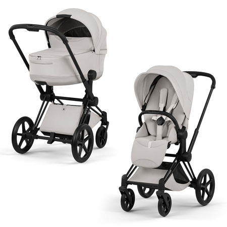Cybex Priam 5.0 Matt Black City Grey zestaw 3w1 z fotelikiem Cloud T i-Size
