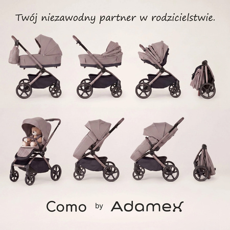 Adamex Como Chocolate Fango wózek 2w1 głęboko-spacerowy