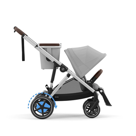 Cybex e-Gazelle S Stone Grey zestaw 3w1 z dodatkowym siedziskiem