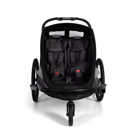 Hamax Cocoon podwójna przyczepka rowerowa z zestawem do biegania