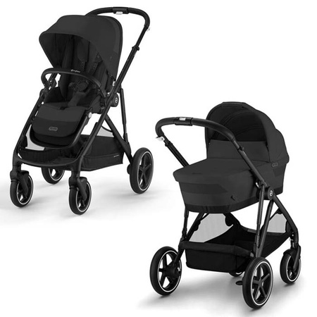 Cybex Gazelle S Moon Black wózek głęboko-spacerowy 2w1 