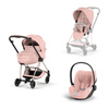 Cybex Mios 4.0 Style Rosegold Peach Pink zestaw 3w1 z fotelikiem Cloud T i-Size