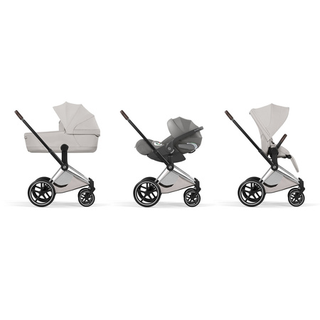 Cybex Priam 5.0 Chrome Brown City Grey wózek 2w1 głęboko-spacerowy