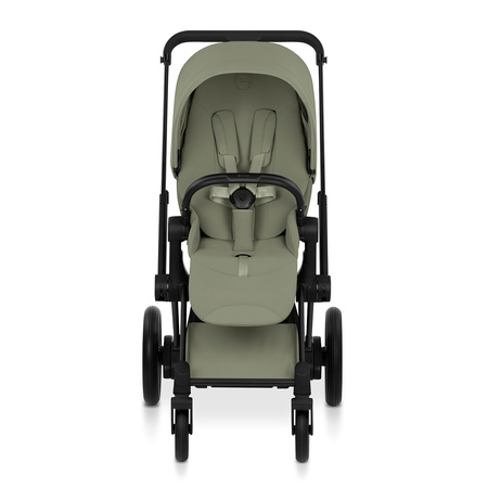 Cybex e-Priam 5.0 Matt Black Sage Green zestaw 3w1 z fotelikiem Cloud T i-Size