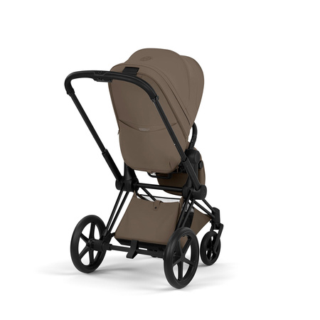 Cybex Priam 5.0 Matt Black Coconut Brown zestaw 3w1 z fotelikiem Cloud T i-Size