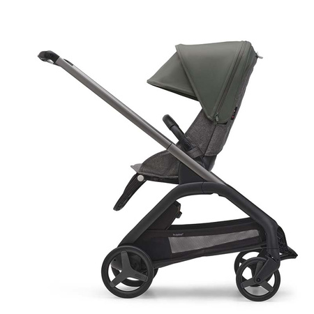 Bugaboo Dragonfly wózek spacerowy rama Graphite/Grey Melange-Forest Green