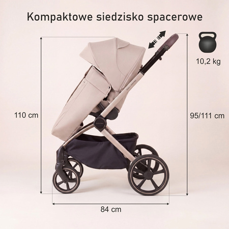 Adamex Como Natura Latte wózek 2w1 głęboko-spacerowy