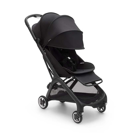 Bugaboo Butterfly Midnight Black zestaw z pałąkiem i torbą transportową