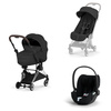 Cybex Coya 2 Style Chrome Brown Sepia Black zestaw 3w1 z fotelikiem Cloud T i-Size