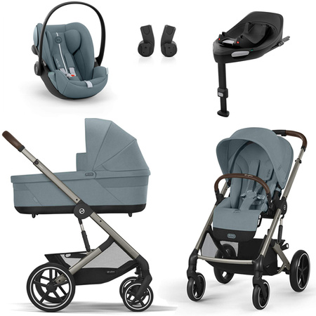 Cybex Balios S Lux 2.0 Stormy Blue zestaw 4w1 z fotelikiem Cloud G Plus i Bazą G