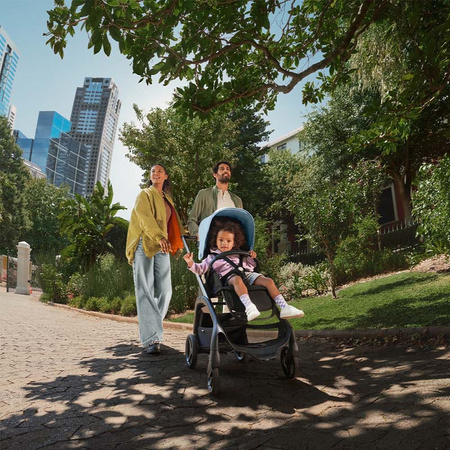 Bugaboo Dragonfly wózek spacerowy rama Black/Grey Melange-Skyline Blue