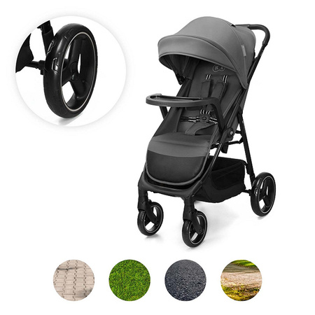 Kinderkraft Trig 3 z tacką Ciemnoszary wózek spacerowy