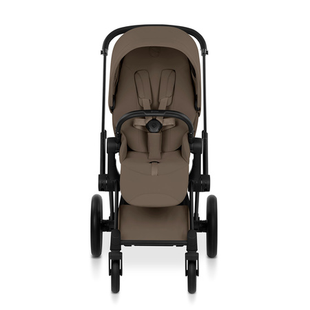 Cybex Priam 5.0 Matt Black Coconut Brown zestaw 3w1 z fotelikiem Cloud T i-Size