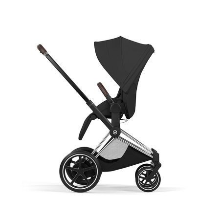 Cybex e-Priam 5.0 Chrome Brown Sepia Black wózek 2w1 głęboko-spacerowy