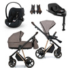 Roan IVI 2.0 Cocoa Rosegold zestaw 4 w 1 z fotelikiem Cybex Cloud G i-Size Plus i bazą isofix
