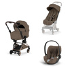 Cybex Coya 2 Style Rosegold Coconut Brown zestaw 3w1 z fotelikiem Cloud T i-Size
