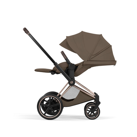 Cybex e-Priam 5.0 Rosegold Coconut Brown zestaw 3w1 z fotelikiem Cloud T i-Size
