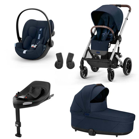 Cybex Balios S Lux Ocean Blue zestaw 4w1 z fotelikiem Cloud G i-Size PLUS i bazą G
