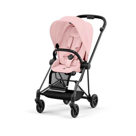 Cybex Mios Matt Black Peach Pink wózek spacerowy