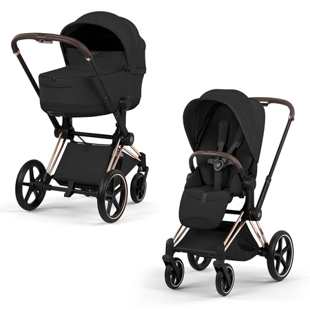 Cybex Priam 5.0 Rosegold Sepia Black wózek 2w1 głęboko-spacerowy