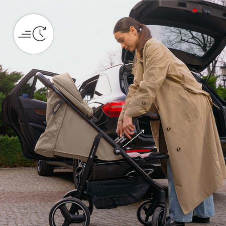 Kinderkraft Trig 3 z tacką Beżowy wózek spacerowy