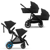 Cybex e-Gazelle S Moon Black zestaw 4w1 z dodatkowym siedziskiem i gondolą