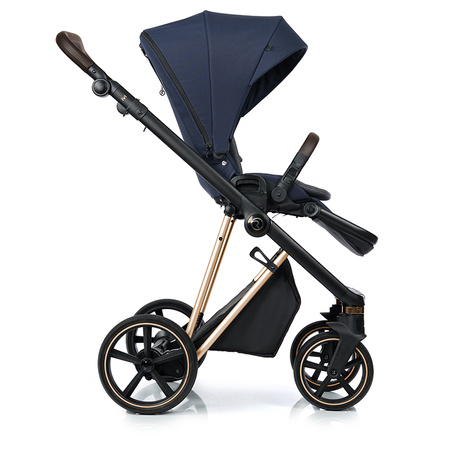 Roan IVI 2.0 Mystic Blue Rosegold zestaw 4 w 1 z fotelikiem Maxi Cosi Pebble 360 i bazą isofix