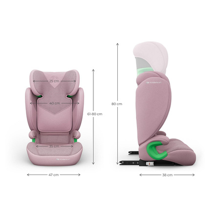 Kinderkraft Junior Fix 2 Plus i-size Różowy fotelik samochodowy 100-150 cm