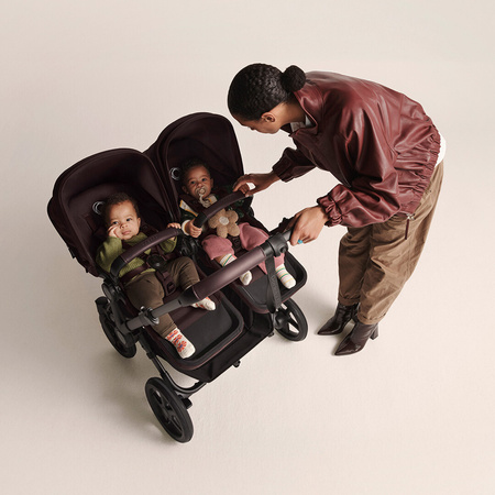 Bugaboo Donkey6 Twin Black/Deep Indigo wózek 2w1 dla bliźniąt