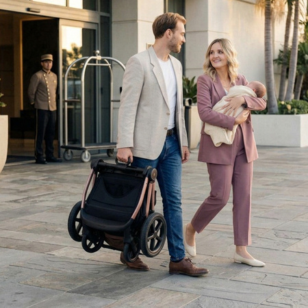 Muuvo Fold Classic Black wózek 2w1 (głęboko-spacerowy)