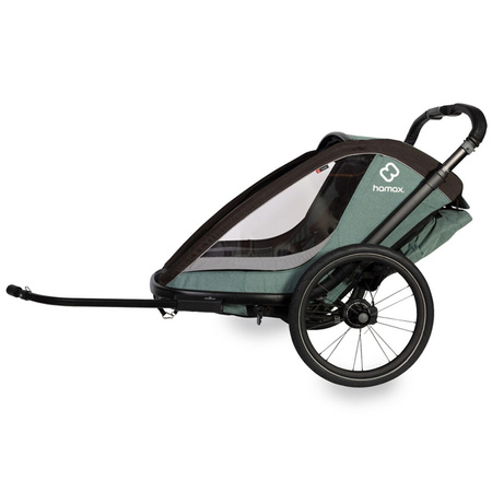 Hamax Cocoon podwójna przyczepka rowerowa z zestawem do biegania