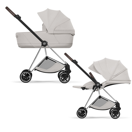 Cybex Mios 4.0 Style Chrome Brown City Gry zestaw 3w1 z fotelikiem Cloud T i-Size